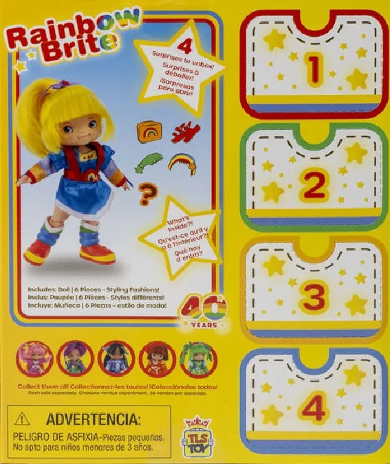 RAINBOW BRITE 40TH ANNIVERSARY POSEABLE FASHION DOLL 14 CM